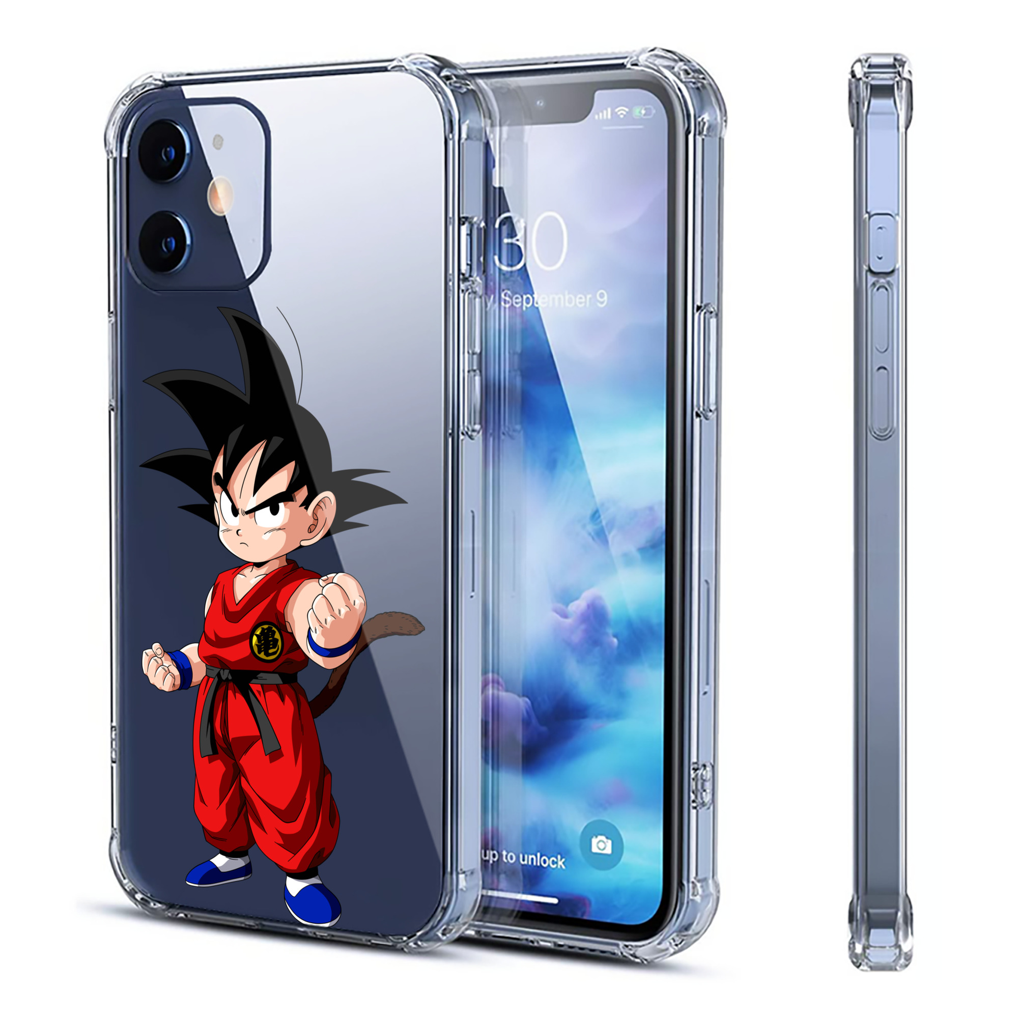 （画像用） ドラゴンボール 孫悟空（そん ごくう）Son Goku カカロット DRAGON BALL Kakarotto 【iPhone 12シリーズ対応】透明スマホケース（クリアソフトケース）